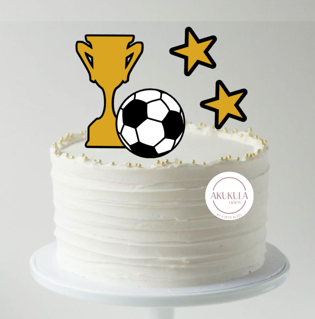 Topo de bolo Futebol