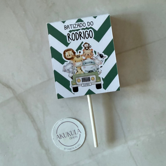 Chupa chupa personalizado animais