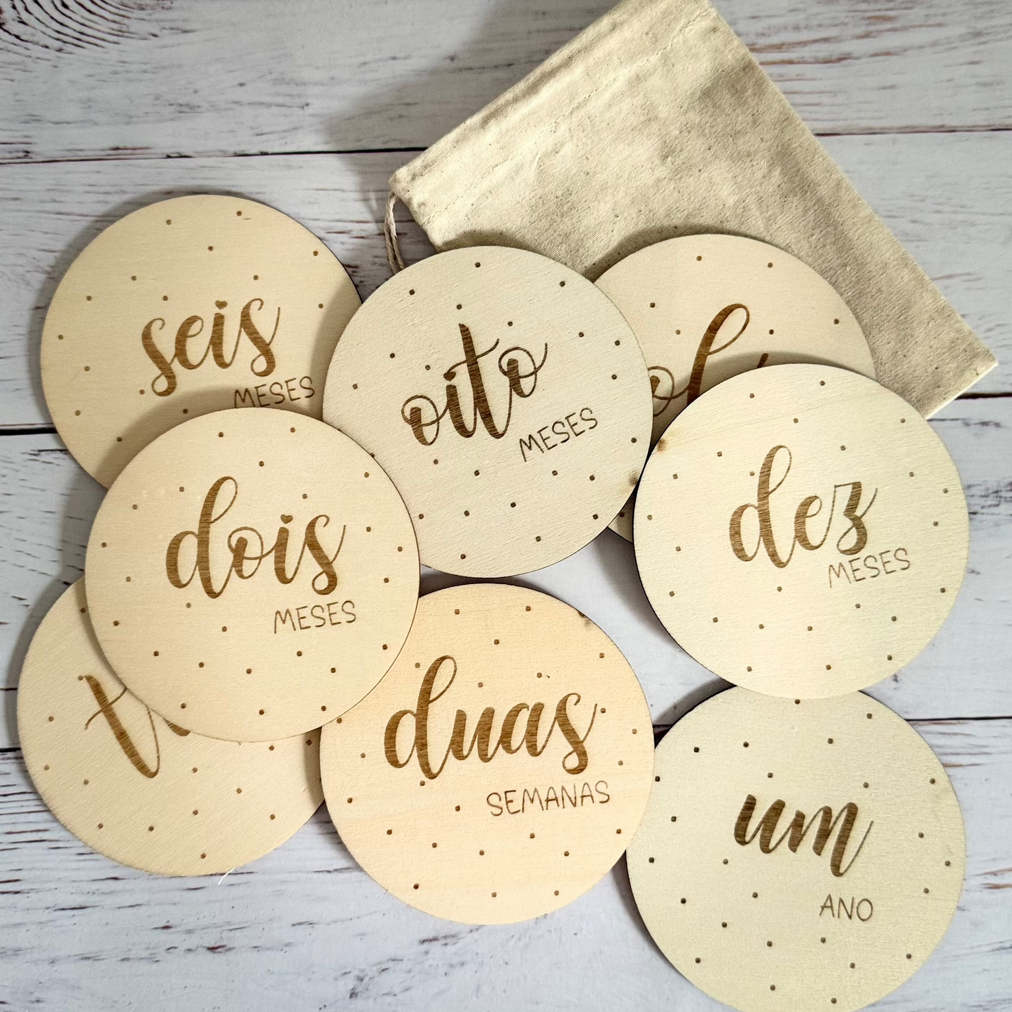 Discos para o crescimento do bebé - Bolinhas