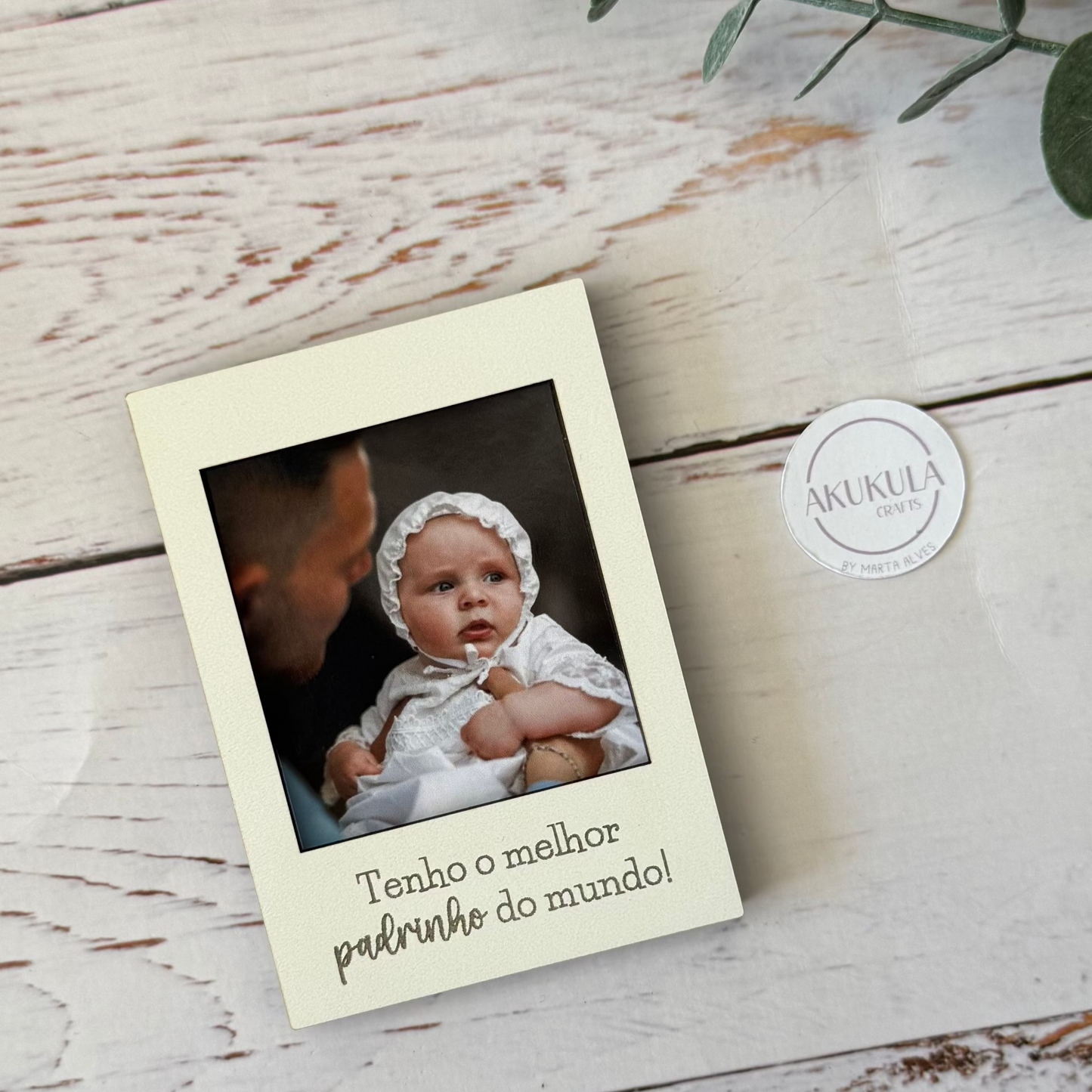 Moldura O melhor padrinho (madrinha) do mundo (íman)