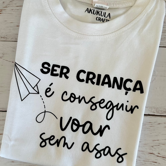 t-shirt ser criança