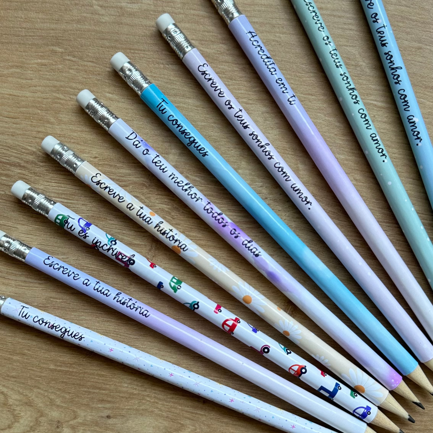 Lápis com frase motivacional