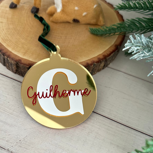 Ornamento Natal c/ nome