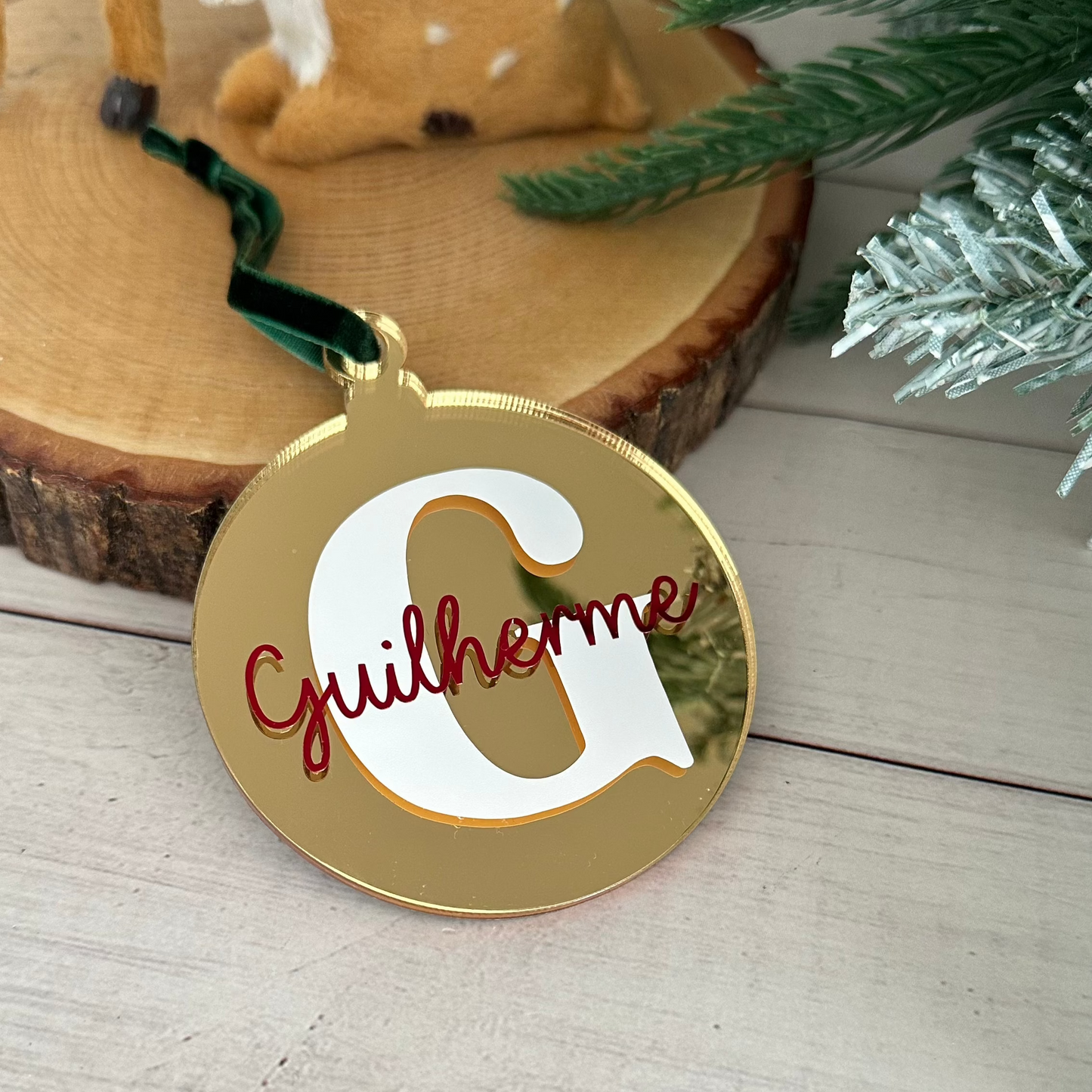 Ornamento Natal c/ nome