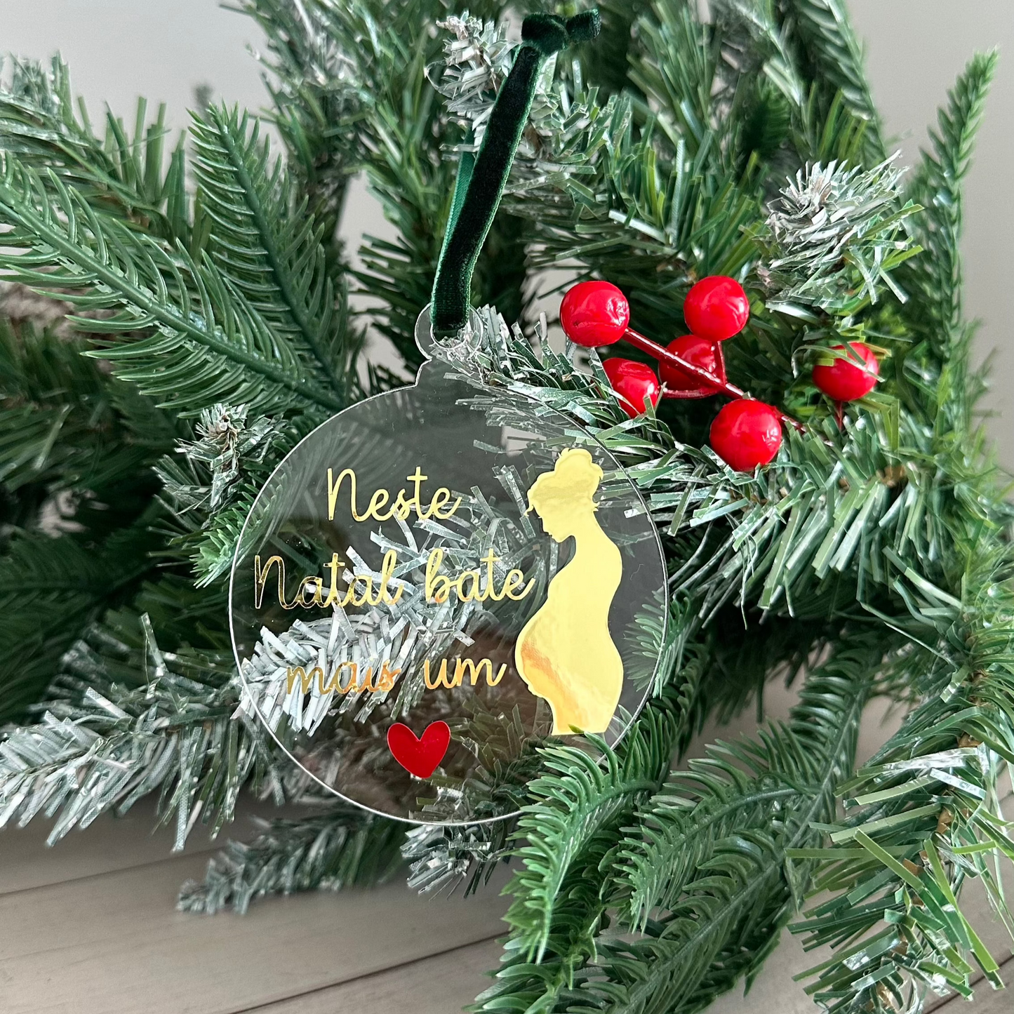 Ornamento natal grávida