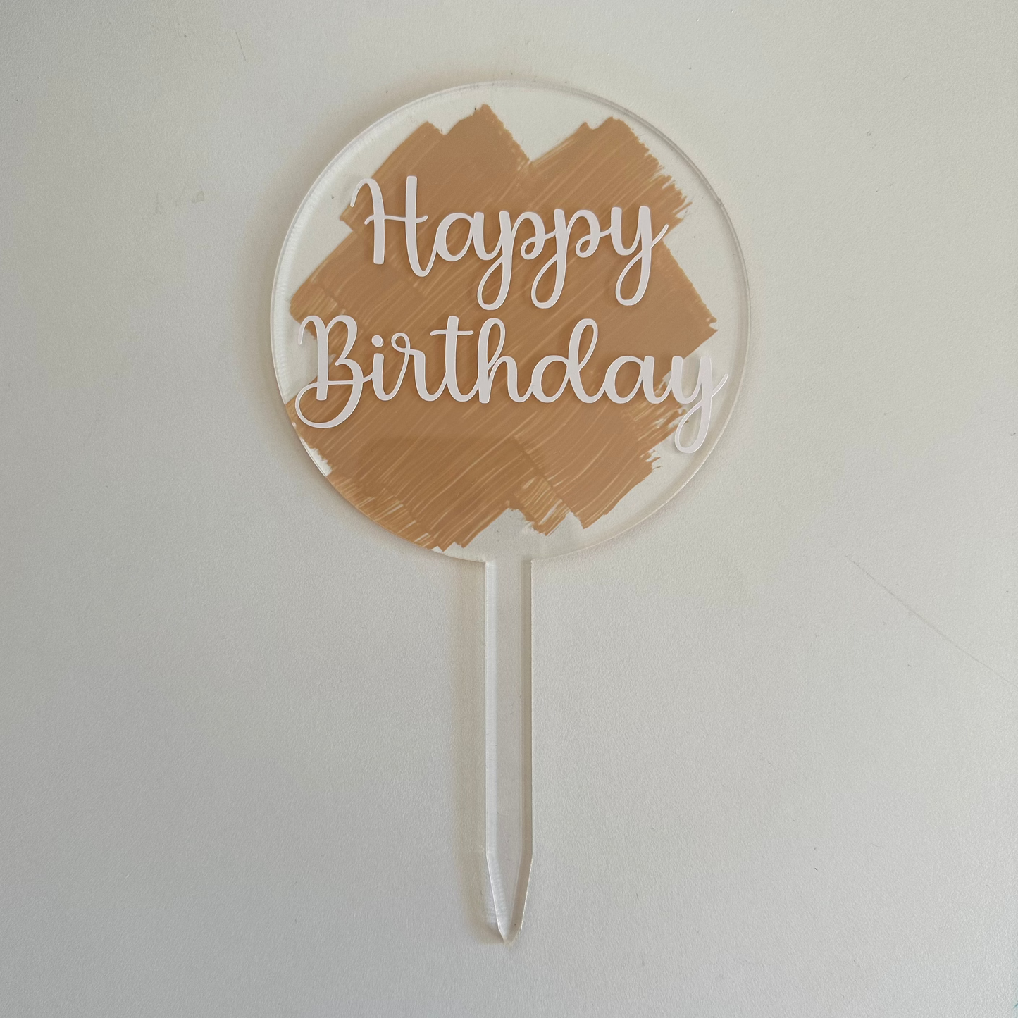 Topo de bolo "Happy Birthday"