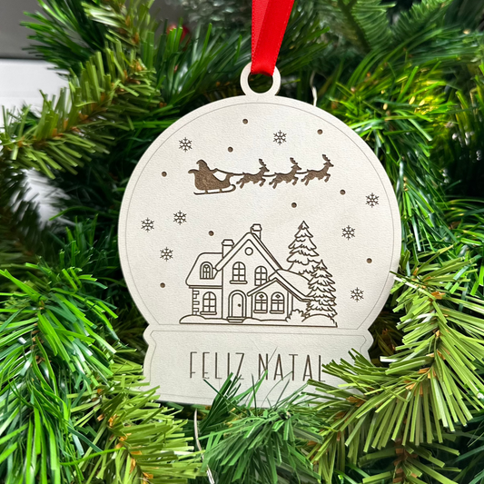 ornamento globo natal