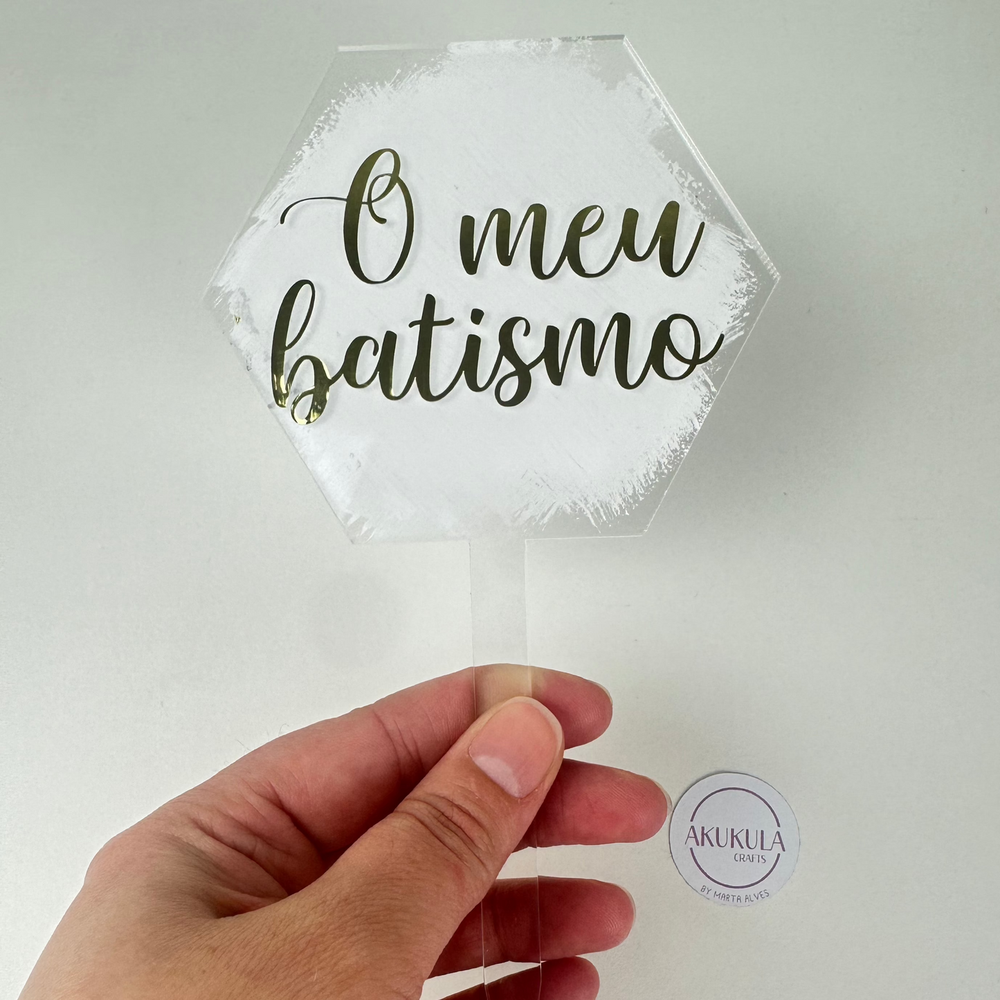 Topo de bolo "Happy Birthday"