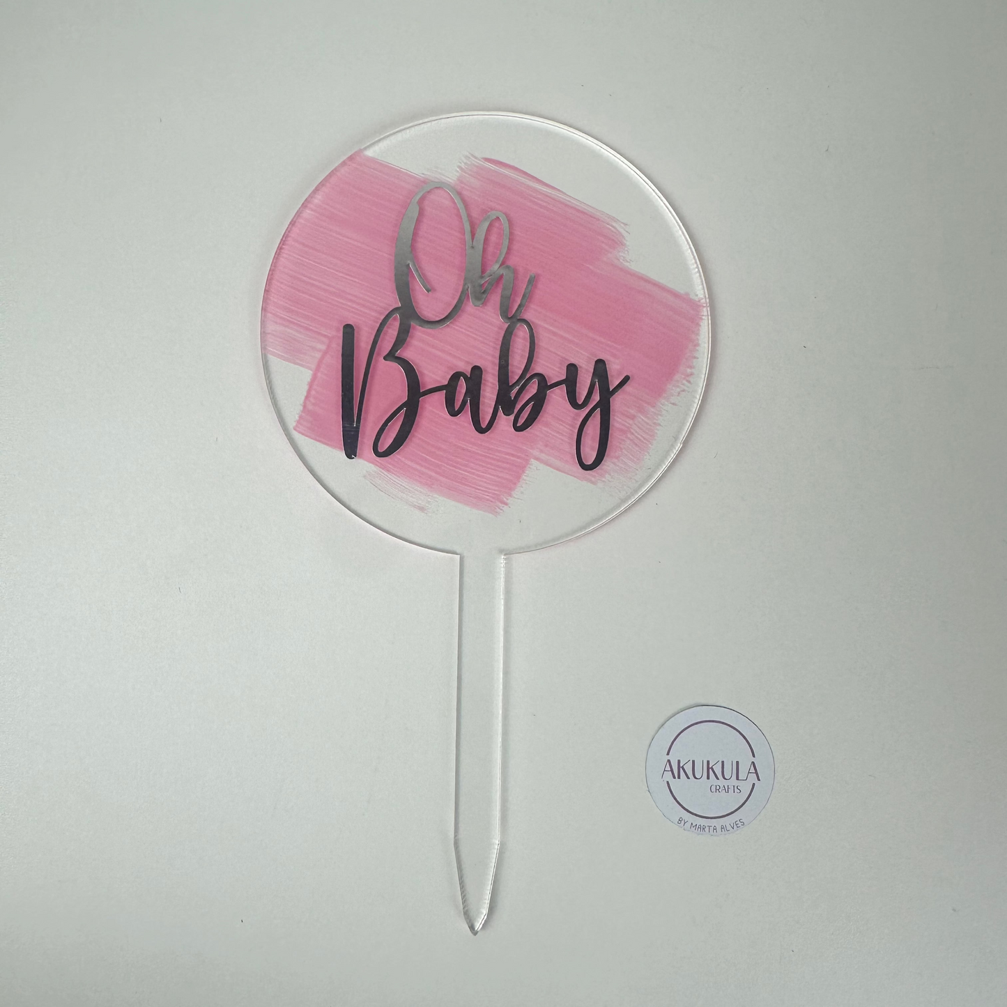 Topo de bolo "Happy Birthday"
