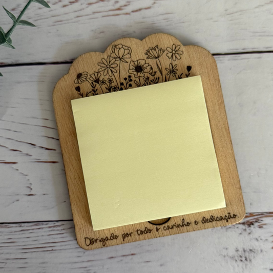 bloco notas com suporte