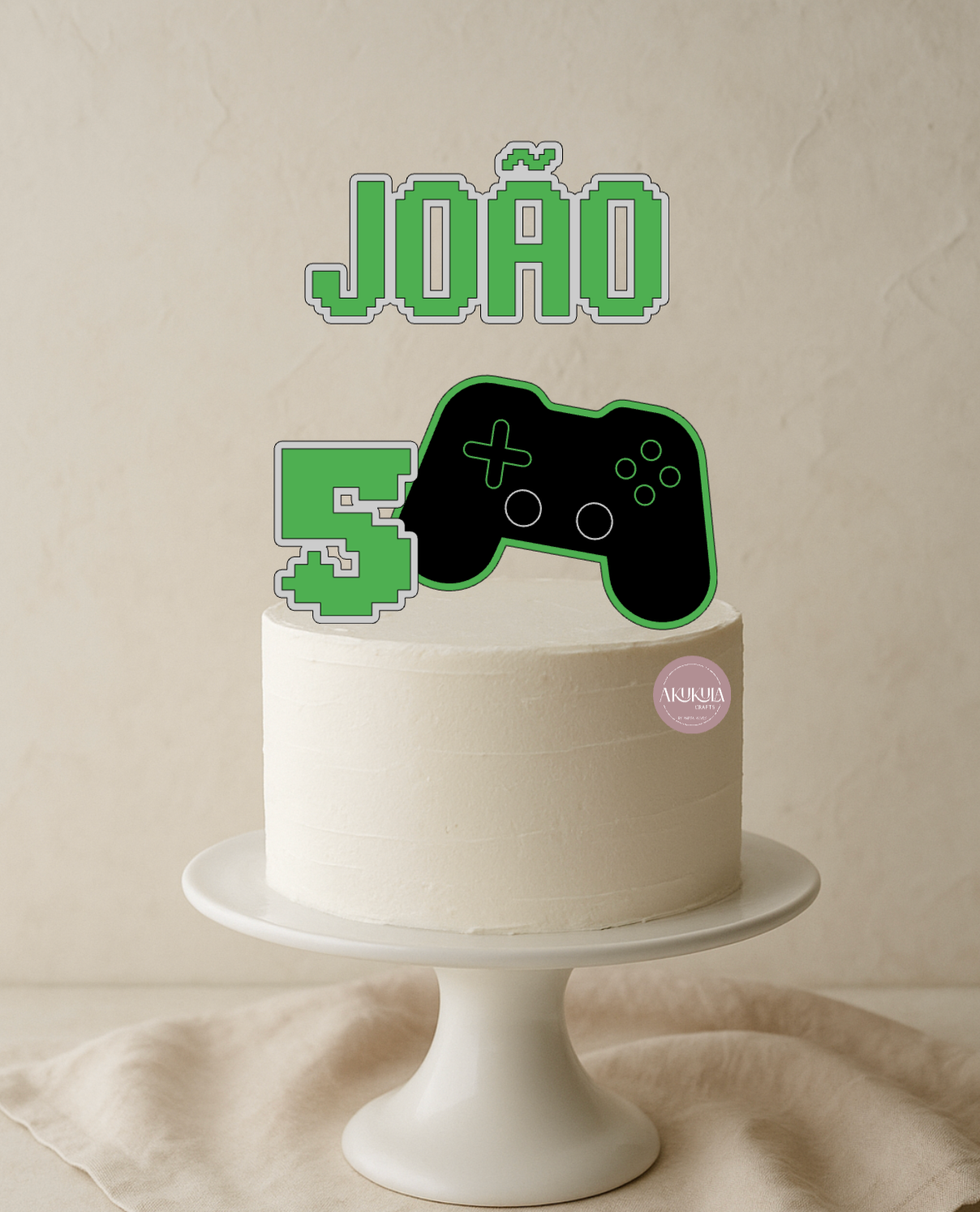 Topo de bolo Gamer