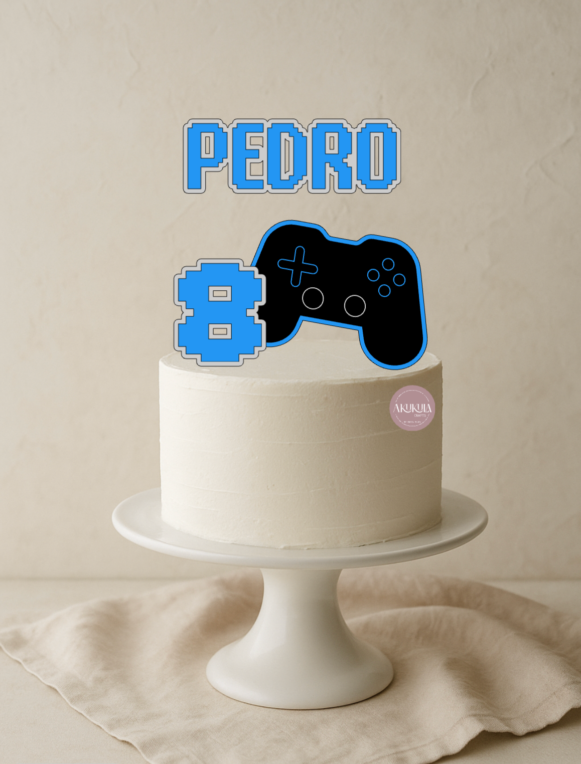 Topo de bolo Gamer