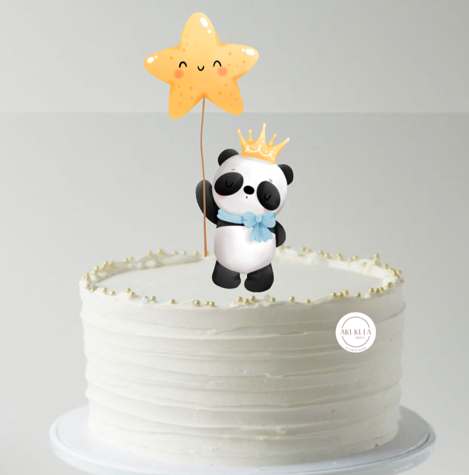 Topo de bolo Panda