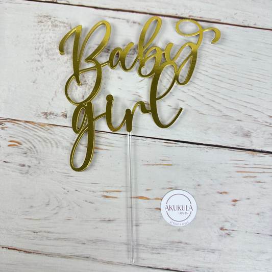 Topo de bolo "Baby girl"
