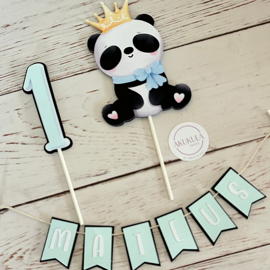 topo de bolo panda