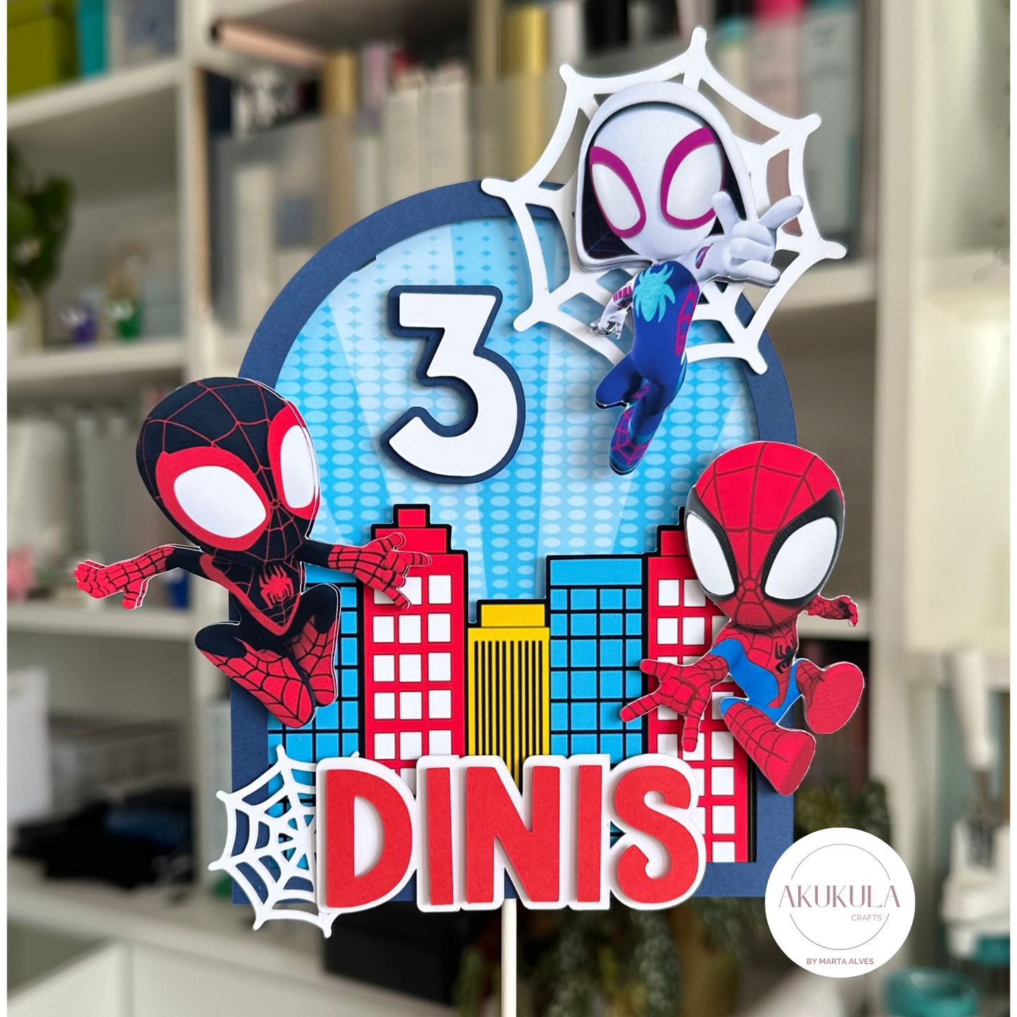 topo de bolo spidey