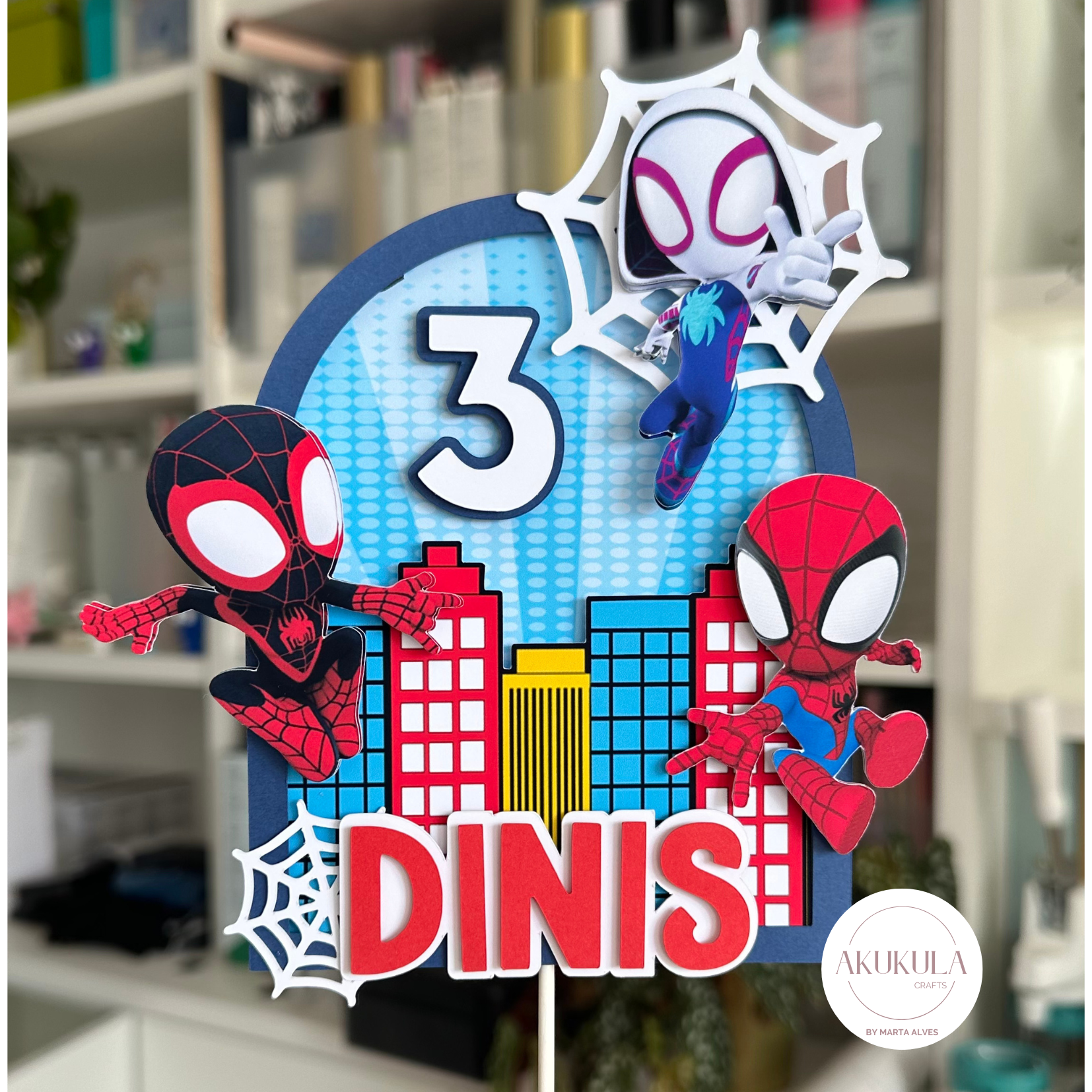 topo de bolo spidey