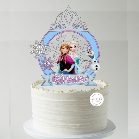 topper bolo frozen Olaf